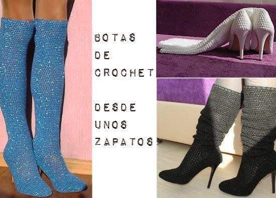 como+transformar+zapatos+en+botas+de+croche+tutorial