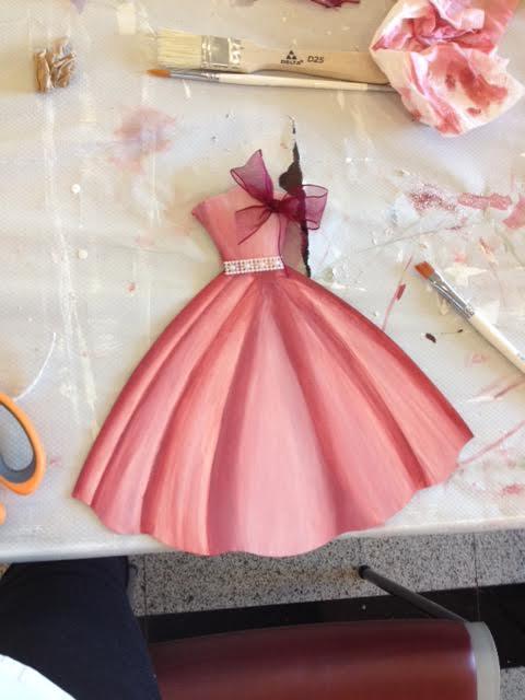 vestido pintado y terminado