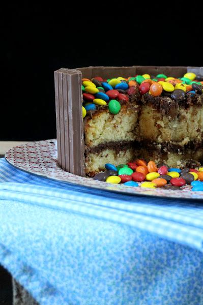 tarta-kit-kat, kit-kat, m&m, tarta-cumpleaños