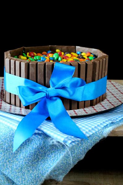 tarta-kit-kat, kit-kat, m&m, tarta-cumpleaños
