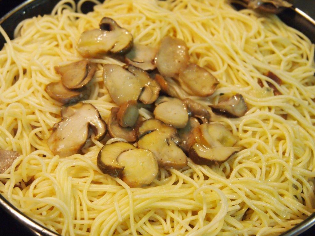 espaguetis setas boletus