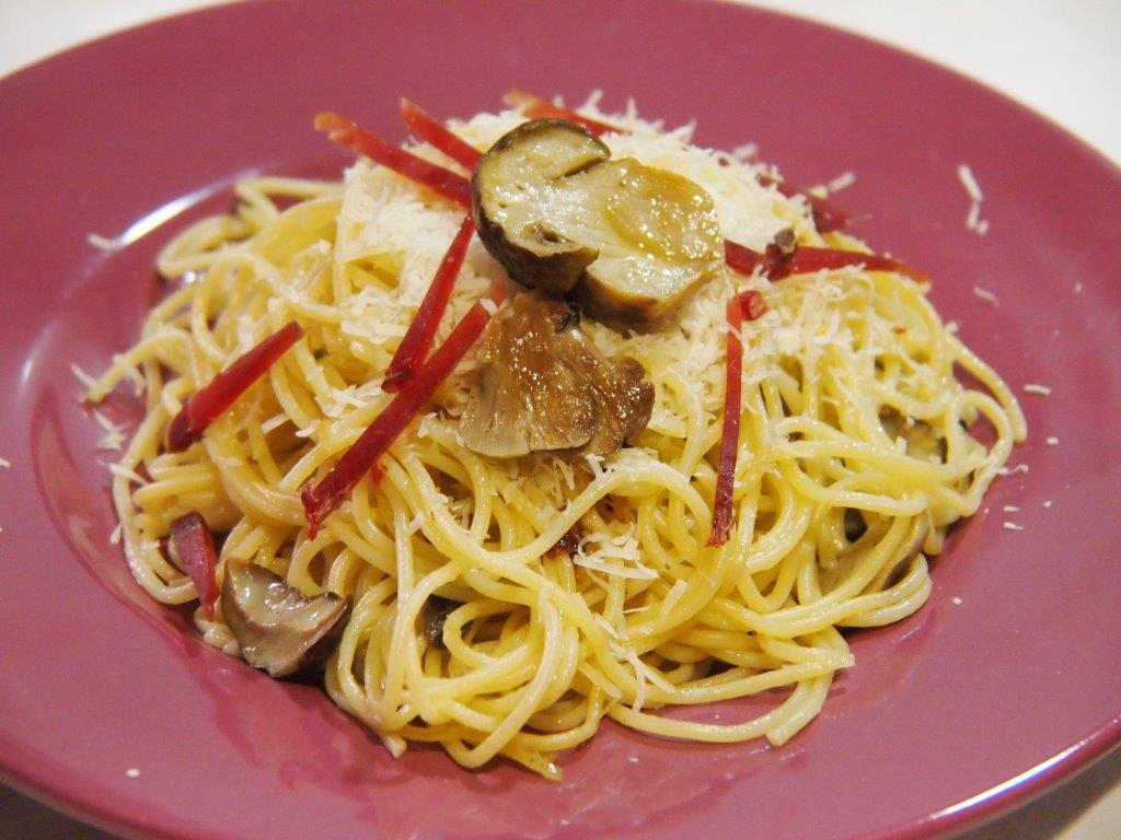 espaguetis setas boletus