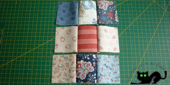 Las tres tiras que obtenemos de coser las tres columnas de cuadritos