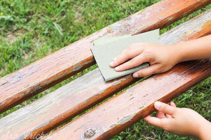 Pintar banco de madera 2