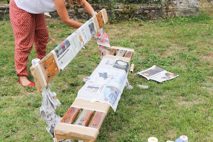 Pintar banco de madera 3