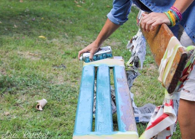 Pintar banco de madera 6