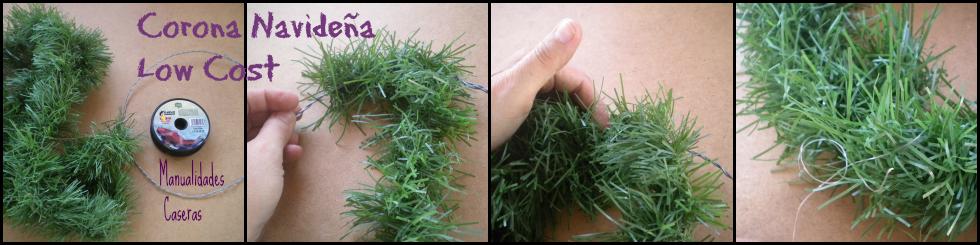 Manualidades Caseras Inma_ como hacer una corona de navidad low cost con una cinta de espumillón