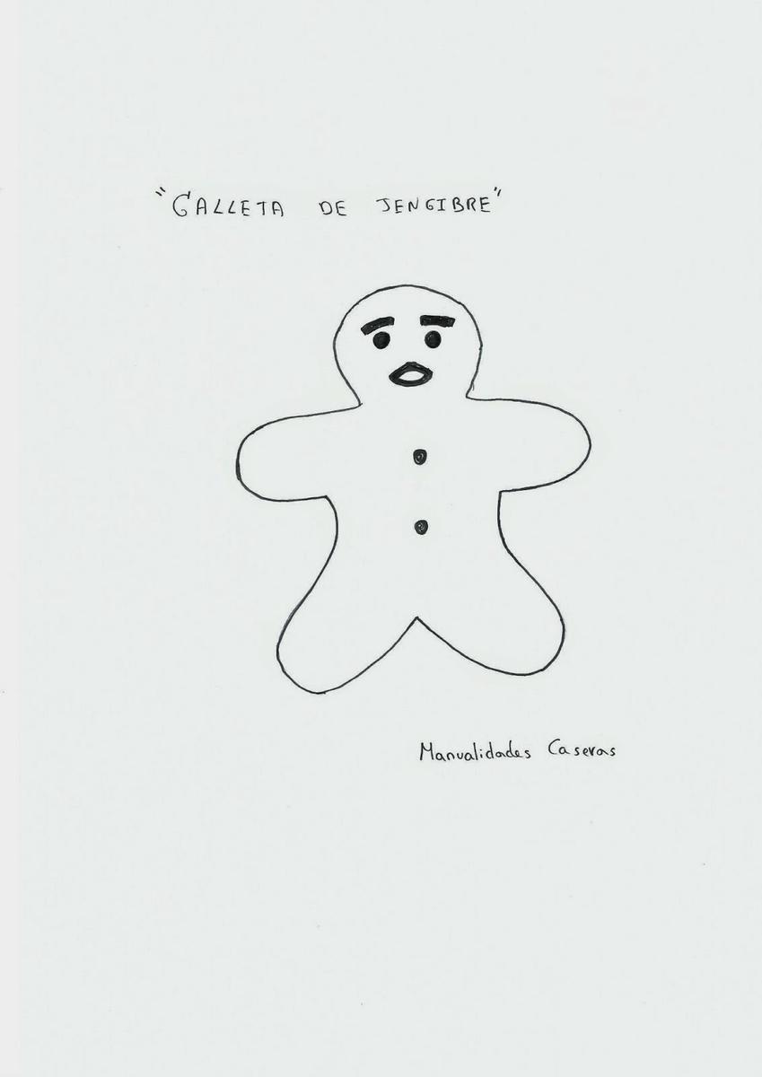 Manualidades Caseras faciles patrón Galleta de Jengible en fieltro