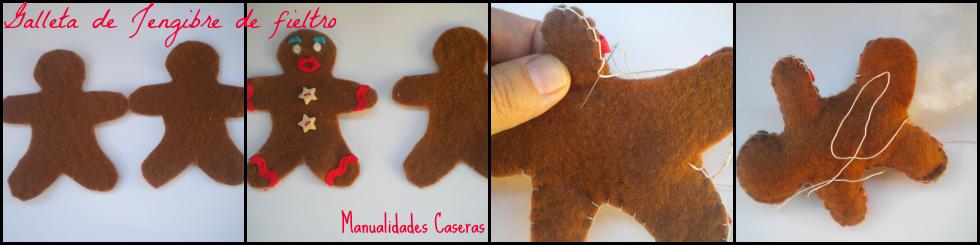 Manualidades Caseras faciles como hacer una galleta de jengible en fieltro