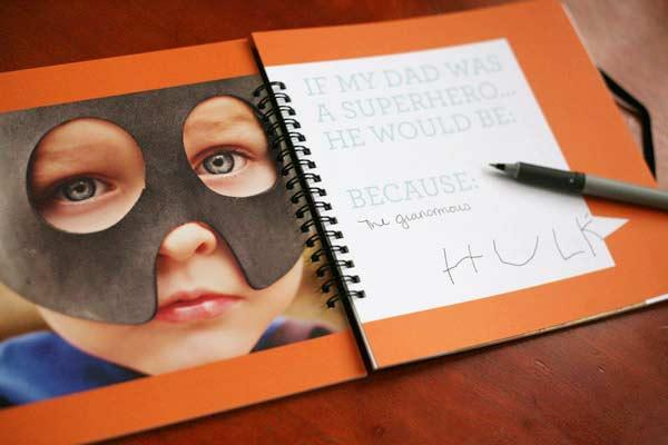 manualidad para el día del padre con un super-padre
