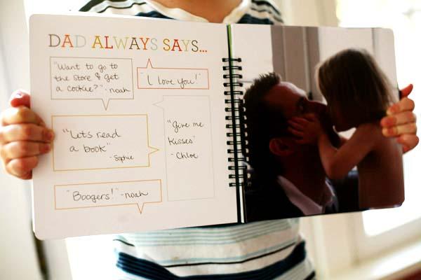 idea manualidad para regalar el día del padre con frases que él dice