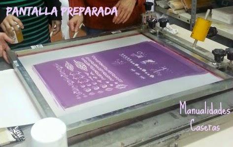 Manualidades caseras faciles calcas cerámicas hechas por serigrafia preparación pantalla