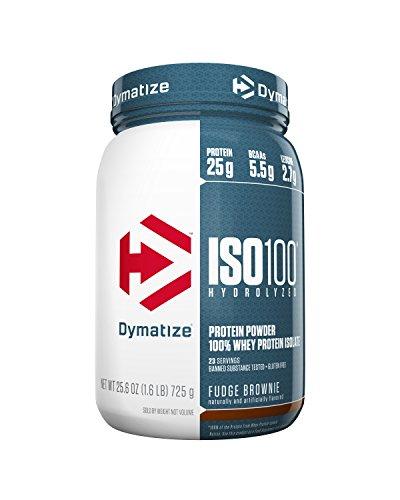 Dymatize ISO 100 Whey Protein Powder Isolate, Fudge Brownie, 1.6 lbs