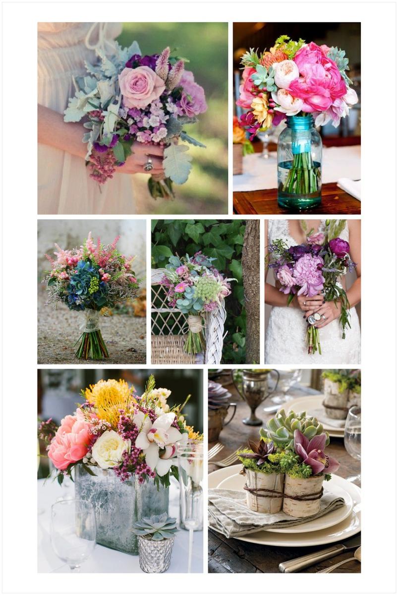 ramos de novia silvestres, tendencia ramos novia 2015, decoración bodas flores silvestres