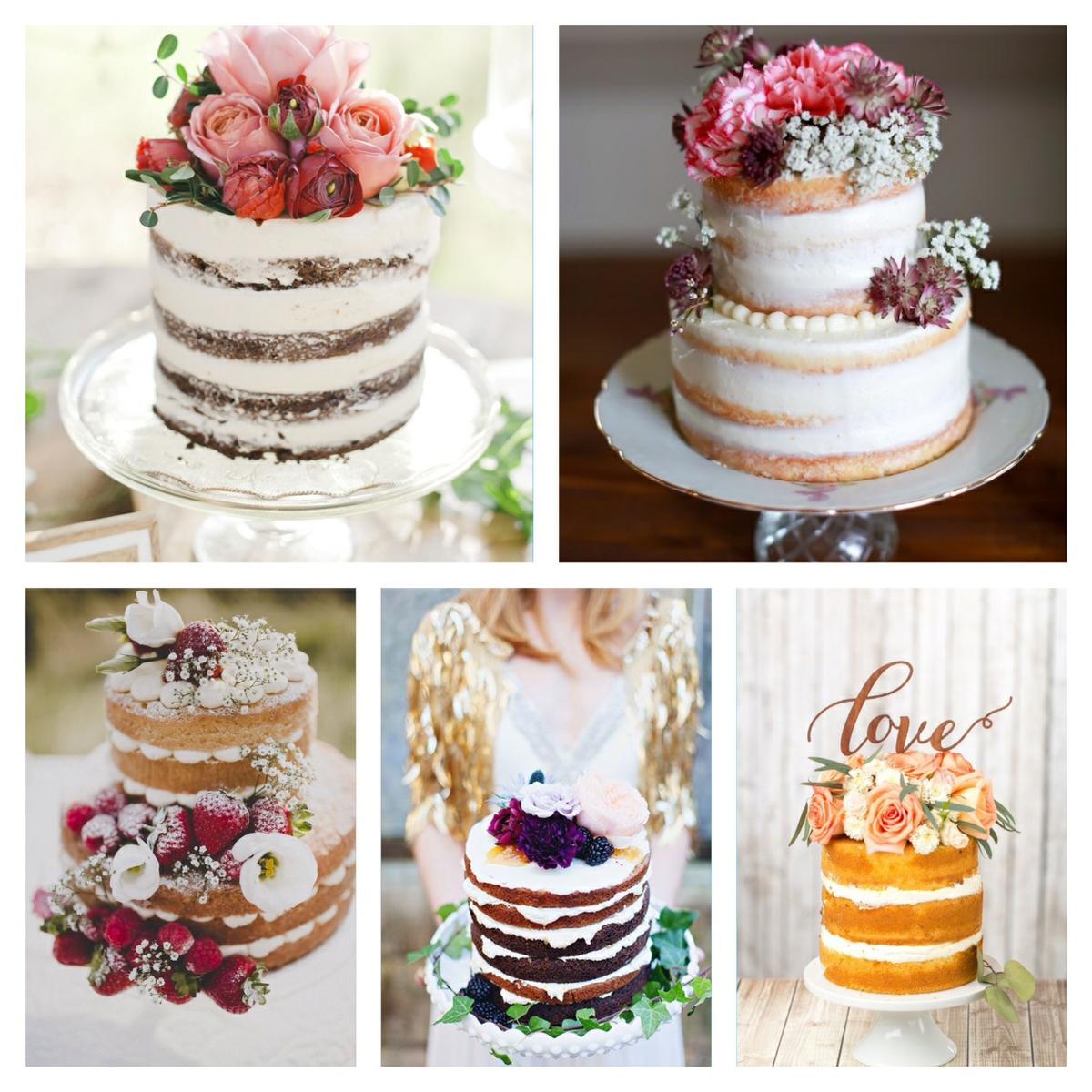Tarta de bodas, tendencia tartas de boda 2015, naked cakes, tartas desnuas
