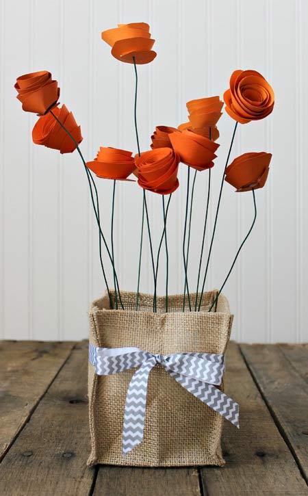 flores originales hechas de papel con instrucciones y tutorial