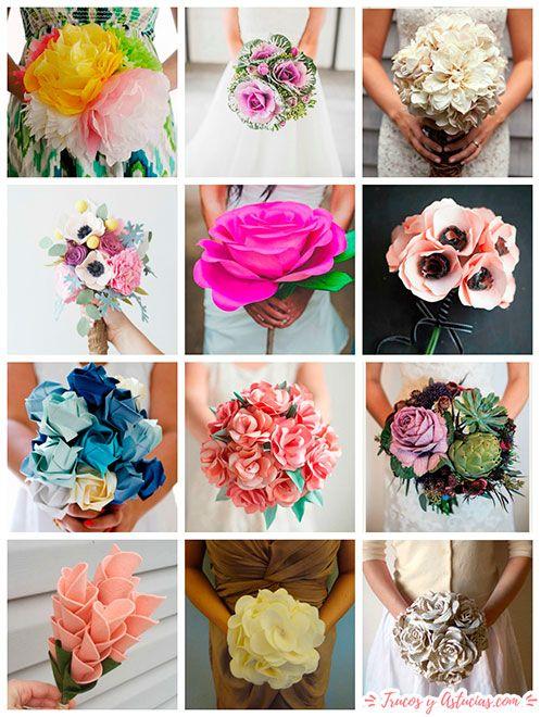 ideas de ramos de flores con manualidades para regalar a mamá