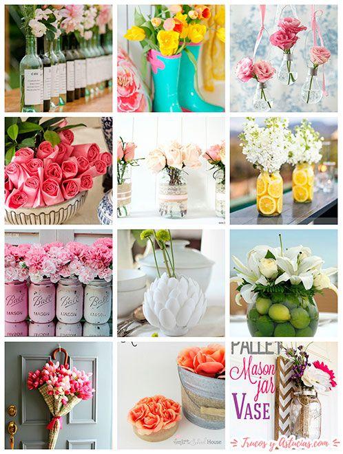 centros de mesa y jarrones diy para regalar a una madre