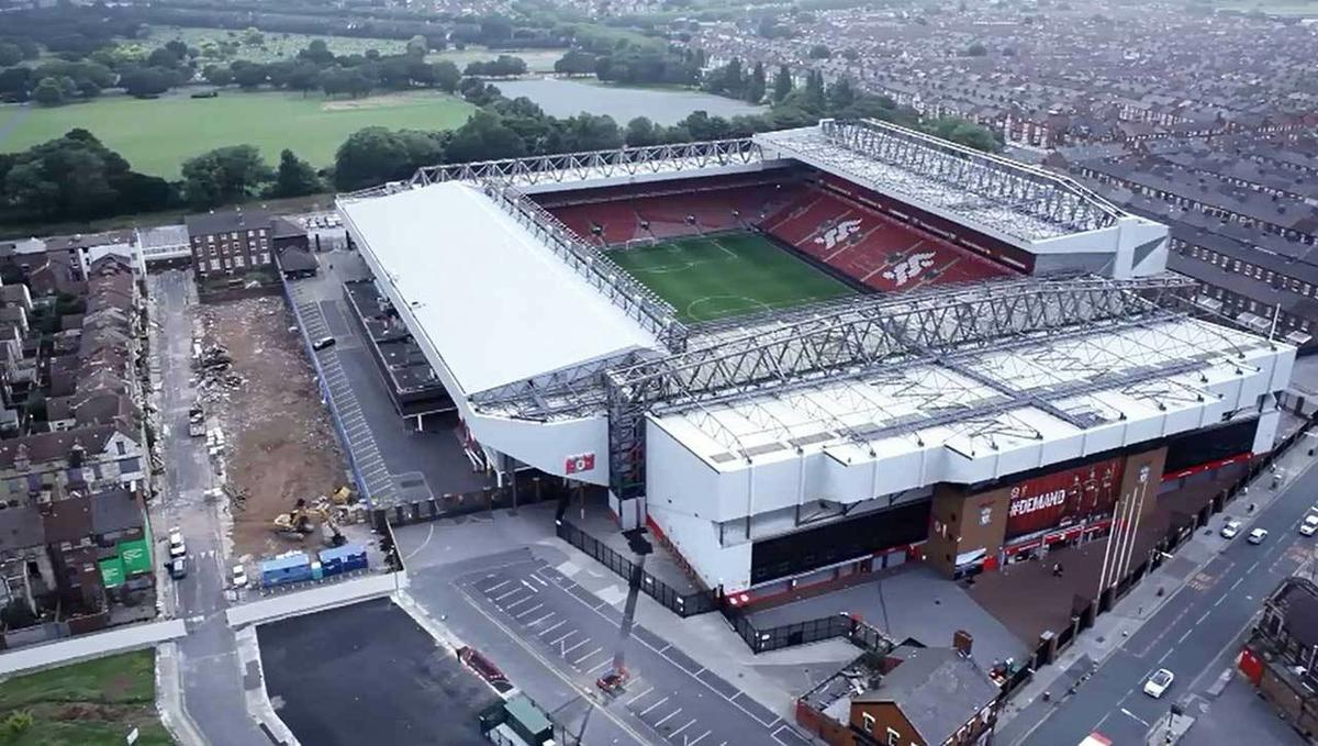 Viviendas derribadas junto a Anfield (Liverpool)
