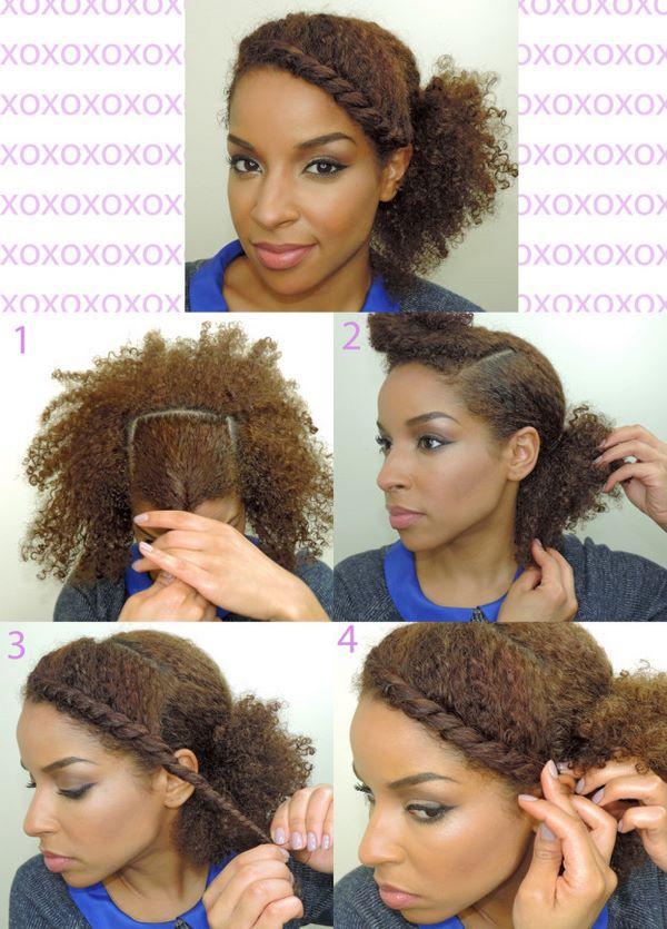 pelo rizado peinado de noche