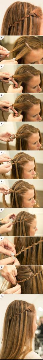 peinados en caida de agua tutorial