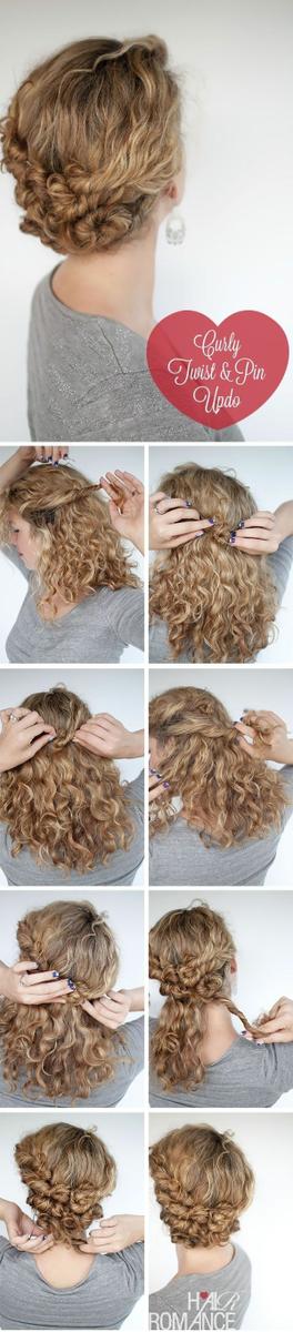 pelo ondulado peinado sencillo