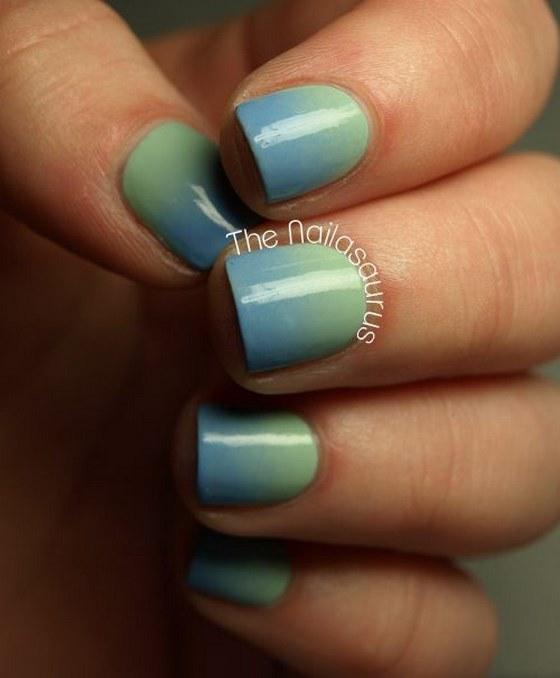 uñas cortas en degrade