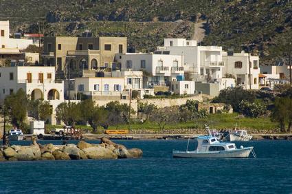 Pueblo de Skala en Patmos, Islas Griegas