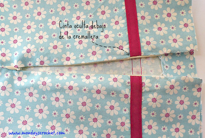 Cinta debajo de cremallera
