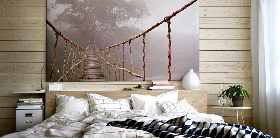 ideas para decorar las paredes dormitorio-cuadro ikea