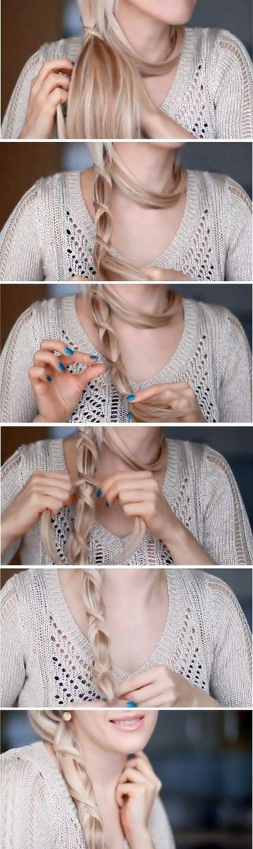 hermosa trenza para cabello largo