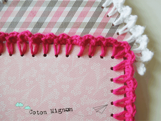 Tarjetas con Ganchillo Coton Mignon