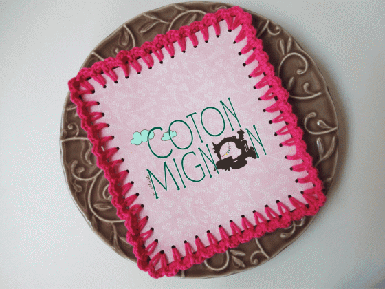 Tarjetas con Puntilla de Revista Labores del Hogar por Crochet Coton Mignon