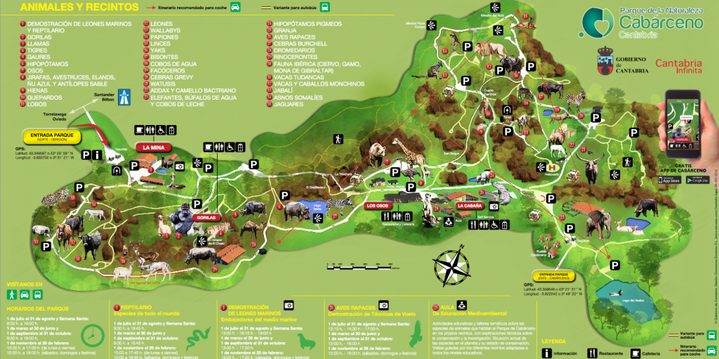Plano parque Cabarceno