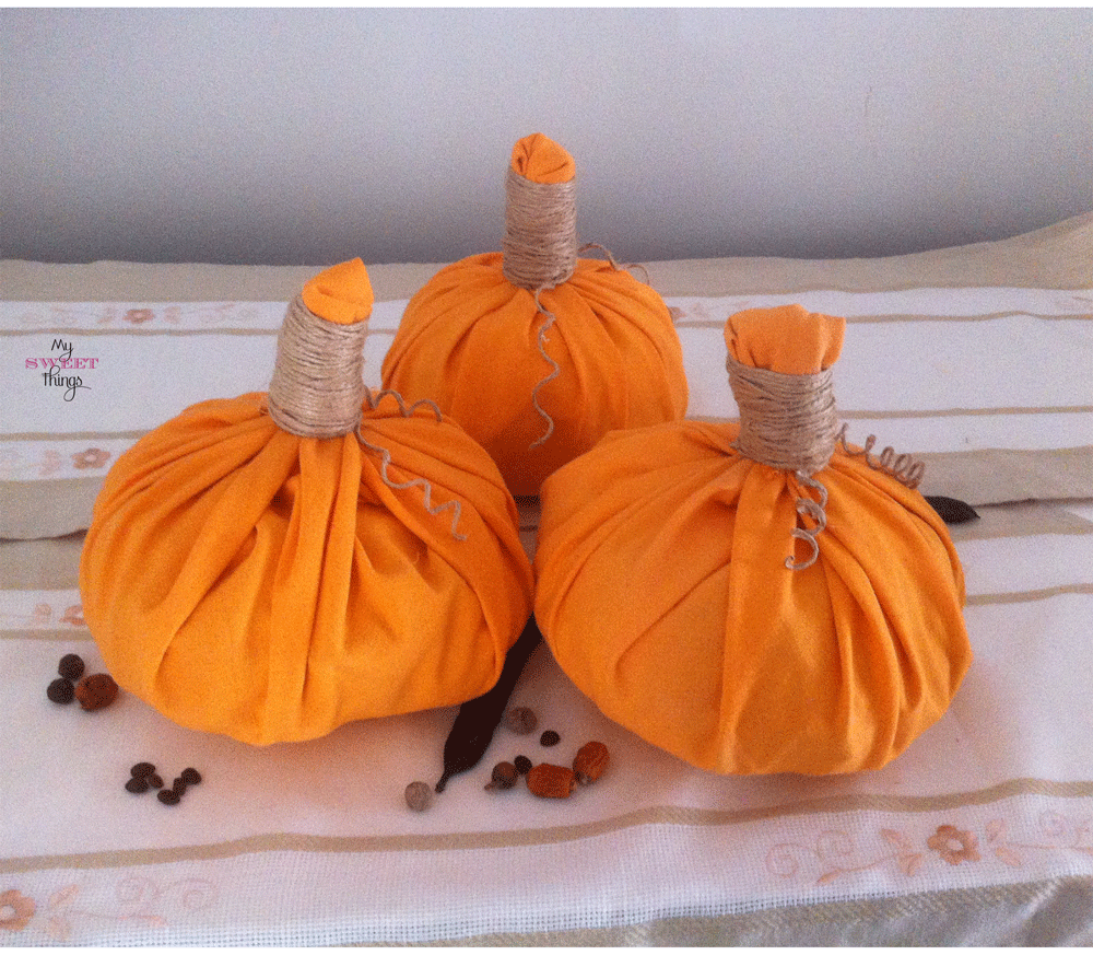 Fabric pumpkins