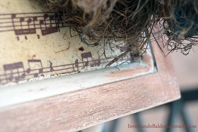 crear veta en melaminas con cera teñida 