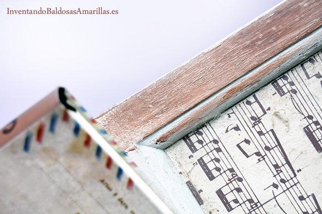 decorar con cera teñida 