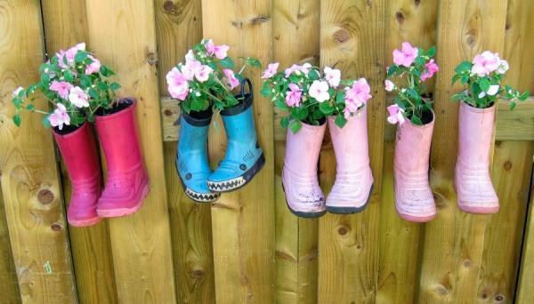 Decorar con botas de agua