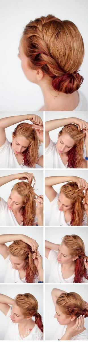 trenza alrededor de la cabeza