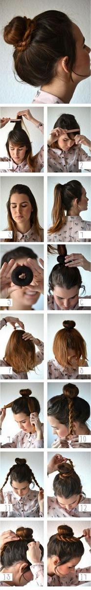 trenza tipo dona paso a paso