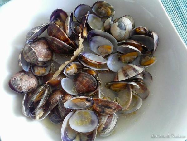 almejas en el microondas