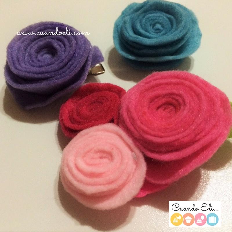 flores de fieltro