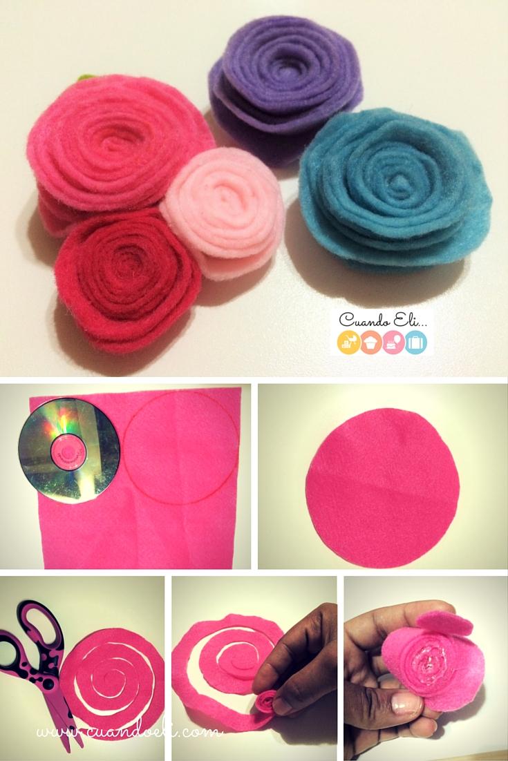 Flores de fieltro paso a paso
