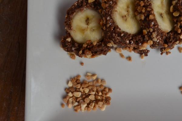 roll de banana fit receta