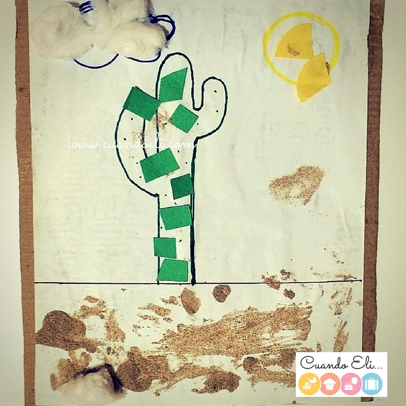 collage infantil cactus