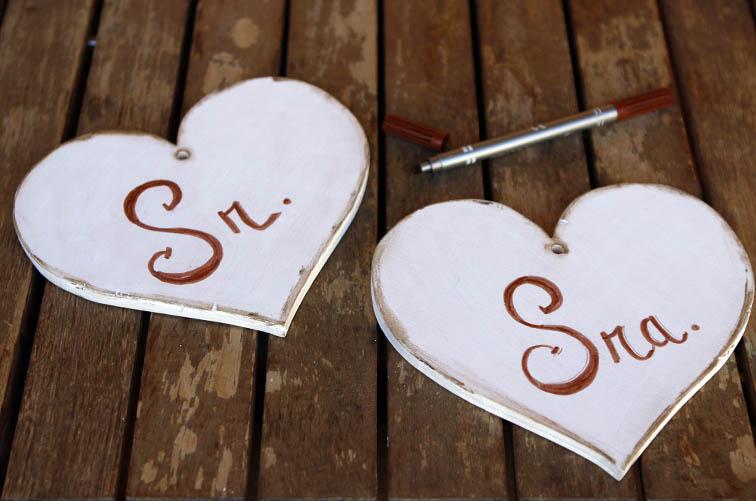 Corazones de madera para boda 23
