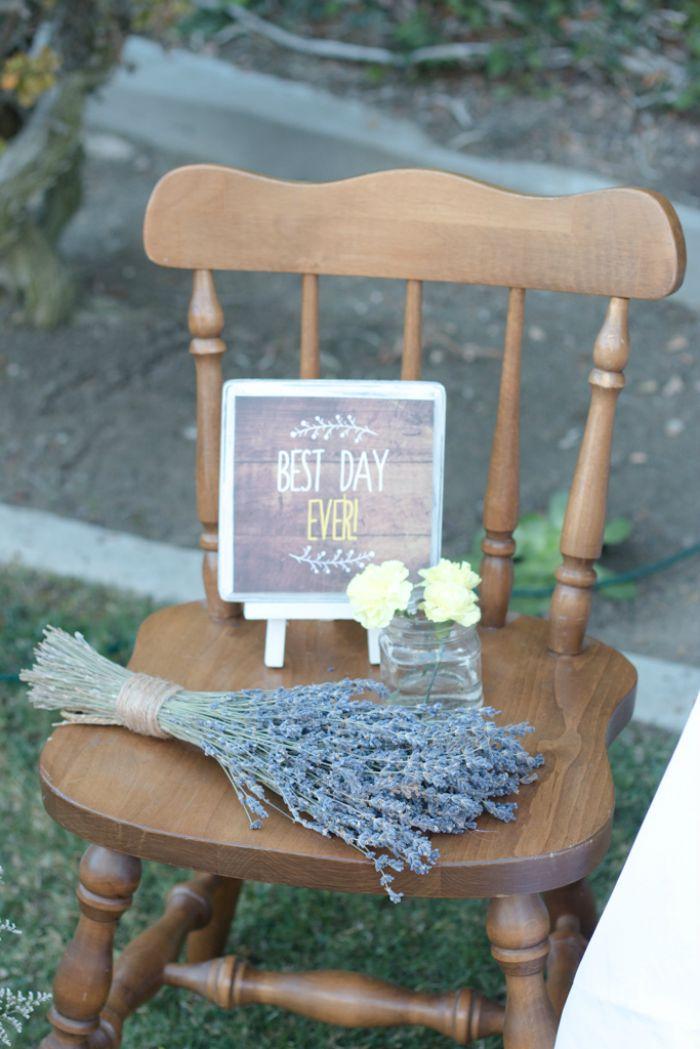 Fiesta rustic-lavender - Decoración de fiestas en All Lovely Party