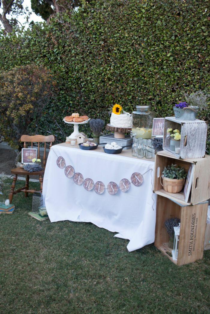 Fiesta rustic-lavender - Decoración de fiestas en All Lovely Party