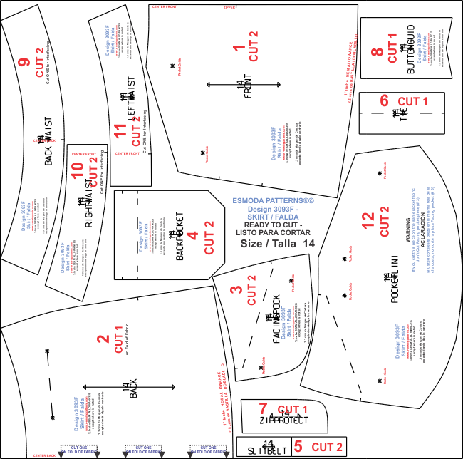 Descarga los Moldes del Conjunto de Chaqueta, Top y Falda para Jovencitas