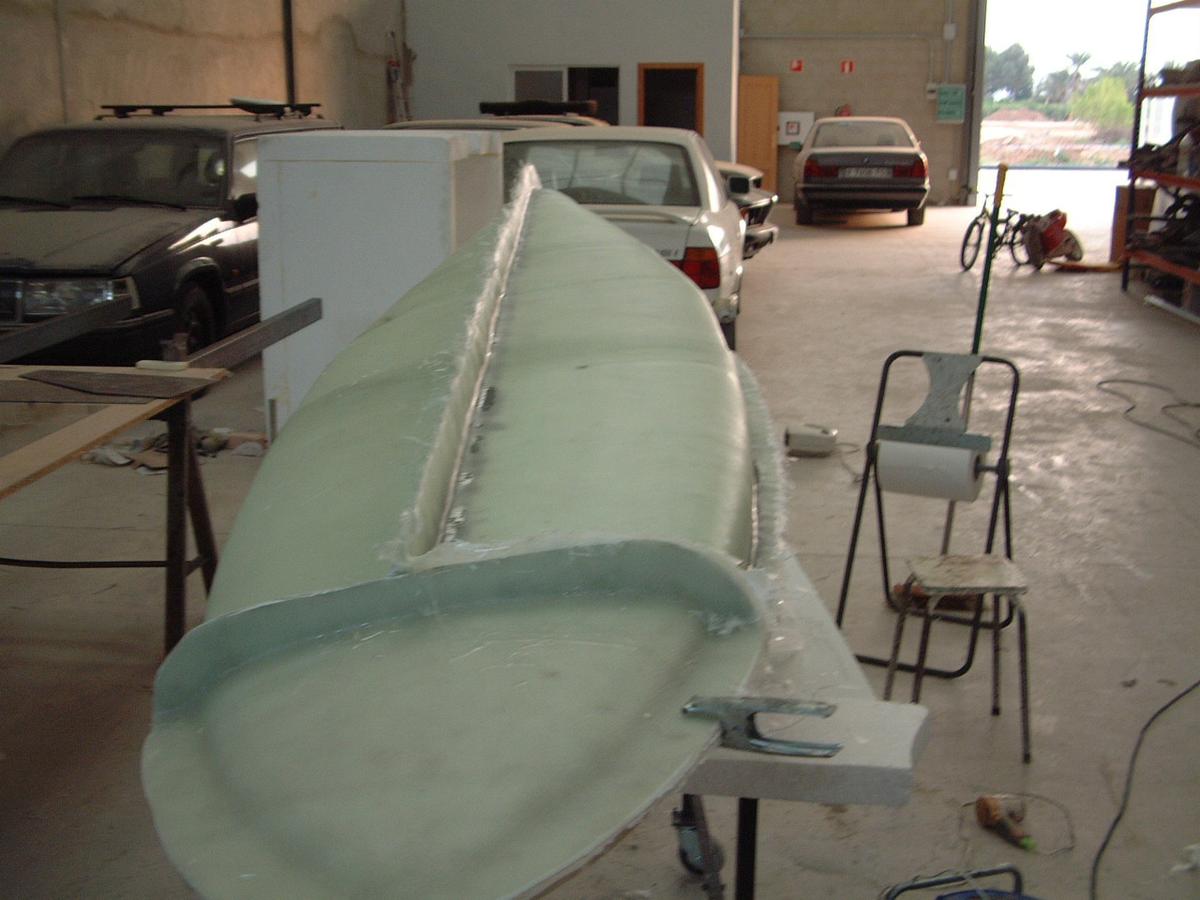 Detalle de toda la parte inferior del modelo laminada